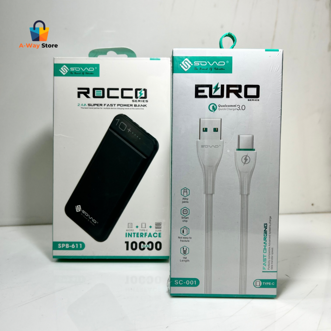 🔋 Sovo Power Bank SPB-611 | 10000mAh – Power That Follows You